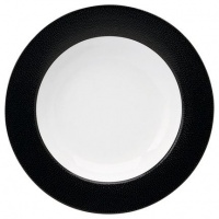 Philippe Deshoulieres Seychelles Black Rim Soup Plate 9 in Philippe Deshoulieres Seychelles Black Rim Soup Plate 9 in