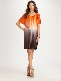 Om-azing ombre gives this relaxed-fit shift just the right touch of everyday glamour.V-neckDolman sleevesFeminine, curved hemPleat details at backAbout 38 from shoulder to hemSilkDry cleanImported Model shown is 5'11½ (181cm) wearing US size Small. Om-azing ombre gives this relaxed-fit shift just the right touch of everyday glamour.V-neckDolman sleevesFeminine, curved hemPleat details at backAbout 38 from shoulder to hemSilkDry cleanImported Model shown is 5'11½ (181cm) wearing US size Small.