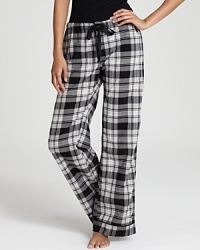 A perfect plaid print covers these roomy pajama pants from PJ Salvage. A perfect plaid print covers these roomy pajama pants from PJ Salvage.