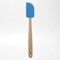 This colorful wooden and silicone spatula is large, comfortable, and made with a solid beech wood handle with natural finish. The silicone head is safe to 600 degrees Fahrenheit. The rounded edges are perfect for stirring, scraping bowls and tasting. This colorful wooden and silicone spatula is large, comfortable, and made with a solid beech wood handle with natural finish. The silicone head is safe to 600 degrees Fahrenheit. The rounded edges are perfect for stirring, scraping bowls and tasting.