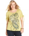 Infuse your look with a bohemian-inspired touch with this plus size paisley-print top from Style&co.