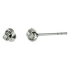 Tiny Sterling Silver Knot Stud Earrings 3/16 inch