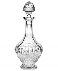 All kinds of dazzling, the Aberdeen Diamond decanter combines elaborate cut patterns in brilliant Godinger crystal. A large stopper mirrors the impressive detail of the vessel itself. All kinds of dazzling, the Aberdeen Diamond decanter combines elaborate cut patterns in brilliant Godinger crystal. A large stopper mirrors the impressive detail of the vessel itself.