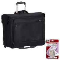 Delsey Helium Superlite Trolley Garment Bag Black with Voltage Valet Travel Combination Lock Silver Delsey Helium Superlite Trolley Garment Bag Black with Voltage Valet Travel Combination Lock Silver