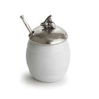 Enchanting birds, bees and butterflies perch atop these handcrafted serving pieces from Arte Italica. Softly curved porcelain silhouettes are warmly countered by rich, shining pewter Enchanting birds, bees and butterflies perch atop these handcrafted serving pieces from Arte Italica. Softly curved porcelain silhouettes are warmly countered by rich, shining pewter