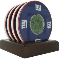 Steiner Sports New York Giants Logo Coasters with Backdrop Steiner Sports New York Giants Logo Coasters with Backdrop
