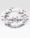 A winsome yet modern platter features age-old decorative techniques in fine stoneware, lending a dash of adventure to any culinary creation. From the Country Estate CollectionCeramic stoneware18½W X 13½LDishwasher- & microwave-safeImported