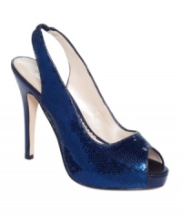 The Channing pumps by Caparros are completely covered in sparkling sequins and ready for the night. The Channing pumps by Caparros are completely covered in sparkling sequins and ready for the night.