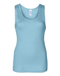 Bella Ladies' 1×1 Rib Tank Top 1080, Large, Light Aqua Bella Ladies' 1×1 Rib Tank Top 1080, Large, Light Aqua