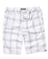 The perfect plaid addition to your summer-ready style are these shorts from Quiksilver with a cool print.