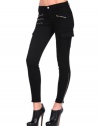 J Brand Womens The Brix Racer Zip Cargo - Black - 24