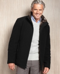Get a luxe feel that can be dressed up or down with this plush wool-blend jacket from Marc New York. Get a luxe feel that can be dressed up or down with this plush wool-blend jacket from Marc New York.