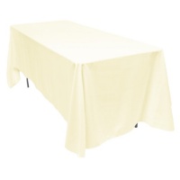 70 x 120 in. Rectangular Polyester Tablecloth Ivory 70 x 120 in. Rectangular Polyester Tablecloth Ivory