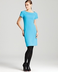 Bring your 9-to-5 style into focus with a sharply-tailored Rachel Roy sheath dress. Geometric seaming and a hint of stretch craft a flawless silhouette, accented with a revealing back cutout for provocative finish. Bring your 9-to-5 style into focus with a sharply-tailored Rachel Roy sheath dress. Geometric seaming and a hint of stretch craft a flawless silhouette, accented with a revealing back cutout for provocative finish.