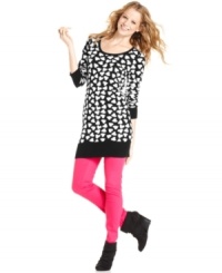 Cute to the max, we heart this knit tunic from Sweater Project for its long, leggings-friendly length and extra-adorable print! Cute to the max, we heart this knit tunic from Sweater Project for its long, leggings-friendly length and extra-adorable print!