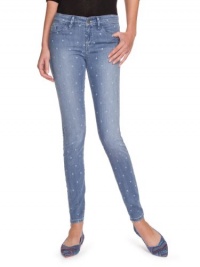 GUESS Brittney Denim Leggings with Laser Dots, PROVINCE WASH (31) GUESS Brittney Denim Leggings with Laser Dots, PROVINCE WASH (31)