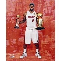 (8x12) LeBron James NBA Championship & MVP Trophies Miami Heat Photo (8x12) LeBron James NBA Championship & MVP Trophies Miami Heat Photo