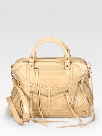 EXCLUSIVELY AT SAKS. Luxurious leather in a roomy carryall, perfectly sized for all your essentials.Double top handles, 4 dropDetachable adjustable shoulder strap, 20-22 dropTop zip closureProtective metal feetFive outside zip pocketsThree inner zip compartmentsOne inside zip pocketTwo inside open pocketsCotton lining13¼W X 9H X 6½DImported EXCLUSIVELY AT SAKS. Luxurious leather in a roomy carryall, perfectly sized for all your essentials.Double top handles, 4 dropDetachable adjustable shoulder strap, 20-22 dropTop zip closureProtective metal feetFive outside zip pocketsThree inner zip compartmentsOne inside zip pocketTwo inside open pocketsCotton lining13¼W X 9H X 6½DImported