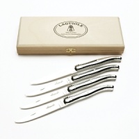 Inject a dose of style to your next steak dinner with Dubost's steak knives. Packed in an artisinal storage box, they make an excellent gift. Inject a dose of style to your next steak dinner with Dubost's steak knives. Packed in an artisinal storage box, they make an excellent gift.
