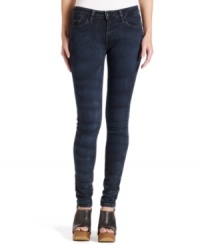Trade-in your standard skinny jeans for a pair of dark wash jeggings that sports an awesome streaked print! From Levi's. Trade-in your standard skinny jeans for a pair of dark wash jeggings that sports an awesome streaked print! From Levi's.