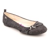 Roxy Lizzie Womens Size 7.5 Black Textile Flats Shoes New/Display