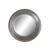 Add a contemporary accent to your home with this stylish mirror. Round with silverleaf details. Add a contemporary accent to your home with this stylish mirror. Round with silverleaf details.