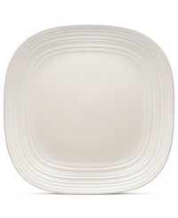 With the look of hand-thrown pottery in hard-wearing stoneware, the Swirl square platter from Mikasa enhances casual meals with fuss-free elegance. A matte finish with glazed accents adds stylish distinction to pure white. With the look of hand-thrown pottery in hard-wearing stoneware, the Swirl square platter from Mikasa enhances casual meals with fuss-free elegance. A matte finish with glazed accents adds stylish distinction to pure white.