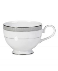 Well-suited for formal occasions, Mikasa's regal Platinum Crown dinnerware and dishes collection trims elegant white fine china with embossed platinum bands. Well-suited for formal occasions, Mikasa's regal Platinum Crown dinnerware and dishes collection trims elegant white fine china with embossed platinum bands.