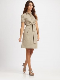 A crisp poplin shirtdress with sleek appeal, courtesy of a hidden button front and pretty Princess seams. Collar neckShort sleevesConcealed button frontSlash pocketsAbout 38 from shoulder to hem67% cotton/28% polyester/5% elastaneDry cleanImported Model shown is 5'9½ (176cm) wearing US size 4. OUR FIT MODEL RECOMMENDS ordering true size. A crisp poplin shirtdress with sleek appeal, courtesy of a hidden button front and pretty Princess seams. Collar neckShort sleevesConcealed button frontSlash pocketsAbout 38 from shoulder to hem67% cotton/28% polyester/5% elastaneDry cleanImported Model shown is 5'9½ (176cm) wearing US size 4. OUR FIT MODEL RECOMMENDS ordering true size.