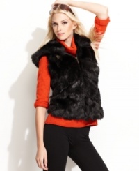 Add on-trend texture to your ensemble with this Green With Envy faux-fur vest -- perfect for a stylish cold-weather look! Add on-trend texture to your ensemble with this Green With Envy faux-fur vest -- perfect for a stylish cold-weather look!