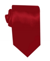 A lustrous solid tie is the perfect worry-free complement to your sophisticated office attire. A lustrous solid tie is the perfect worry-free complement to your sophisticated office attire.