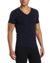 Emporio Armani Men's Cotton Stretch V-Neck Tee, Navy, Medium