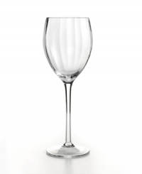 Simply beautiful, this set of hand-blown Optic wine glasses from Artland features clear stems and gently faceted bowls for a dreamy, twinkling effect. In dishwasher-safe glass for effortless elegance. Simply beautiful, this set of hand-blown Optic wine glasses from Artland features clear stems and gently faceted bowls for a dreamy, twinkling effect. In dishwasher-safe glass for effortless elegance.