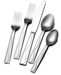 A classic profile gets a modern update in the Riverside Frost flatware by International Silver. An elegantly arched line that graces the length of the handle and a soft frosted finish bring a contemporary feel to your table.
