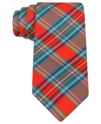 Classic plaid goes modern with this Tommy Hilfiger silk tie. Classic plaid goes modern with this Tommy Hilfiger silk tie.