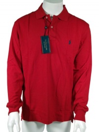 Polo Ralph Lauren Men's Classic-Fit Long-Sleeved Polo Shirt - Red - Medium Polo Ralph Lauren Men's Classic-Fit Long-Sleeved Polo Shirt - Red - Medium