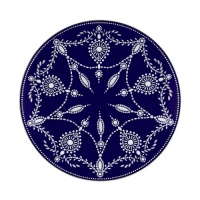 Lenox Marchesa Couture Accent Plate, Empire Pearl Indigo Lenox Marchesa Couture Accent Plate, Empire Pearl Indigo