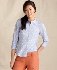 Jump into summer in Tommy Hilfiger's crisp button-front shirt, featuring ladylike eyelet embroidery. So sweet! Jump into summer in Tommy Hilfiger's crisp button-front shirt, featuring ladylike eyelet embroidery. So sweet!
