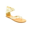 G By Guess Lorzi Open Toe Gladiator Sandals Shoes Gold Womens New/Display