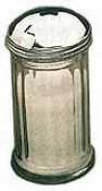 Tablecraft Sugar Pourer Glass-s/s TOP 12oz Tablecraft Sugar Pourer Glass-s/s TOP 12oz