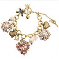 Betsey Johnson Cupid's Arrow Pave Heart Toggle Bracelet Betsey Johnson Cupid's Arrow Pave Heart Toggle Bracelet