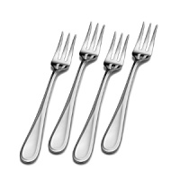 A simple teardrop-shaped handle with gently ridged edges gives this sturdy flatware from Mikasa clean, classic style that pairs beautifully with a variety of accessories. A simple teardrop-shaped handle with gently ridged edges gives this sturdy flatware from Mikasa clean, classic style that pairs beautifully with a variety of accessories.