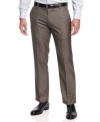 Get a leg up on comfort and classic style with these versatile slim-fit dress pants from Kenneth Cole Reaction.