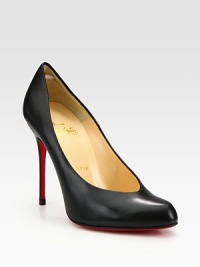 Low-cut leather silhouette balanced on a slender heel, finished with a signature red leather sole. Self-covered heel, 4 (100mm)Leather upperLeather liningSignature red leather solePadded insoleMade in ItalyOUR FIT MODEL RECOMMENDS ordering one size up as this style runs small. Low-cut leather silhouette balanced on a slender heel, finished with a signature red leather sole. Self-covered heel, 4 (100mm)Leather upperLeather liningSignature red leather solePadded insoleMade in ItalyOUR FIT MODEL RECOMMENDS ordering one size up as this style runs small.
