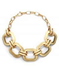 THE LOOKOpen double link design22k goldplated settingS hook closureTHE MEASUREMENTWidth, about 1¼Length, about 20ORIGINImported THE LOOKOpen double link design22k goldplated settingS hook closureTHE MEASUREMENTWidth, about 1¼Length, about 20ORIGINImported