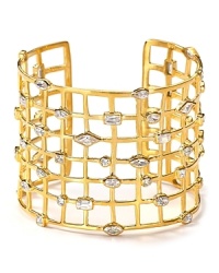 Flash your style-setter credentials with Melinda Maria's woven cage cuff. With artisan appeal this shimmering bracelet works with everything from casual denim to dresses. Flash your style-setter credentials with Melinda Maria's woven cage cuff. With artisan appeal this shimmering bracelet works with everything from casual denim to dresses.