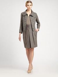 Plush melange wool with a hint of cashmere for a luxurious feel, tailored in a chic, pleated style and cinched with a self belt.Self beltFront pleatsSide slash pocketsConcealed back zipFully linedAbout 27 long95% wool/4% cashmere/1% elastaneDry cleanImported of Italian fabricModel shown is 5'11 (180cm) wearing US size 4. Plush melange wool with a hint of cashmere for a luxurious feel, tailored in a chic, pleated style and cinched with a self belt.Self beltFront pleatsSide slash pocketsConcealed back zipFully linedAbout 27 long95% wool/4% cashmere/1% elastaneDry cleanImported of Italian fabricModel shown is 5'11 (180cm) wearing US size 4.