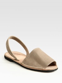 Sinfully soft nubuck leather flat with a secure slingback and rubber sole for traction. Nubuck leather upperLeather liningRubber soleImportedOUR FIT MODEL RECOMMENDS ordering true whole size; ½ sizes should order the next whole size up. Sinfully soft nubuck leather flat with a secure slingback and rubber sole for traction. Nubuck leather upperLeather liningRubber soleImportedOUR FIT MODEL RECOMMENDS ordering true whole size; ½ sizes should order the next whole size up.