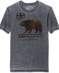 It's a bear market. Invest in cool summer style with this graphic t-shirt from 3rd & Army. It's a bear market. Invest in cool summer style with this graphic t-shirt from 3rd & Army.