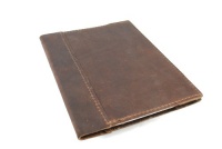Refillable Genuine Leather Composition Notebook, Dark Brown Refillable Genuine Leather Composition Notebook, Dark Brown